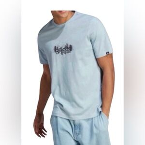 NWT Adidas Mist Lin men’s Medium light blue monogram short sleeve Tee shirt